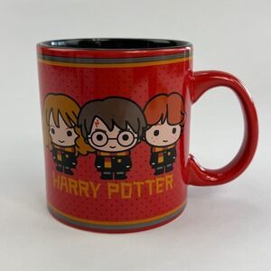 Harry Potter Chibi Trio 20oz Red Ceramic Mug Silver Buffalo WRHP127834092020